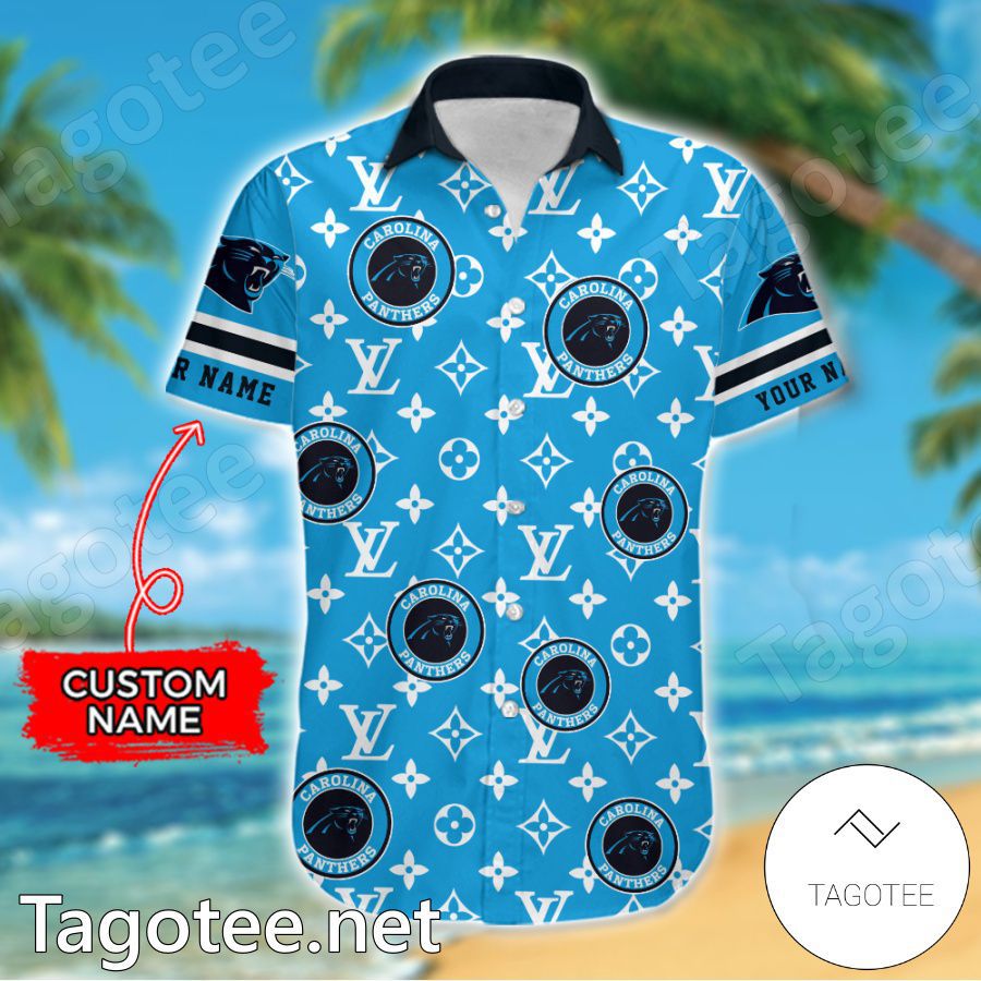 Carolina Panthers Louis Vuitton LV NFL Custom Hawaiian Shirt - Tagotee