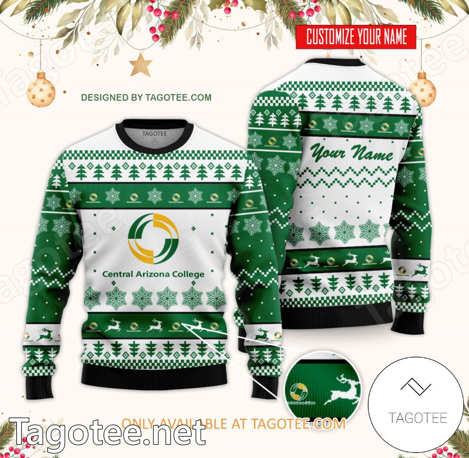 Central Arizona College Custom Ugly Christmas Sweater - BiShop
