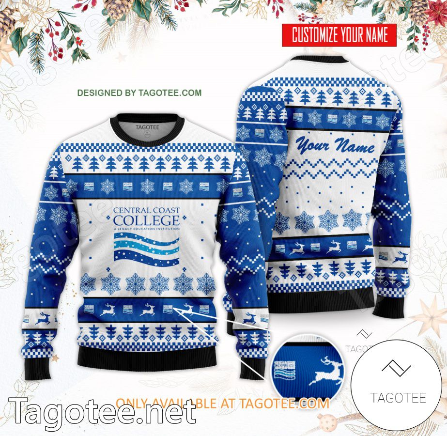 Central Coast College Personalized Ugly Christmas Sweater - BiShop