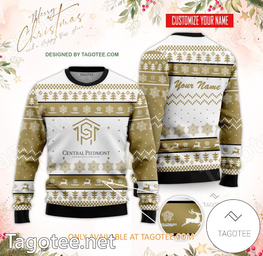 Central Piedmont Community College Custom Ugly Christmas Sweater - BiShop