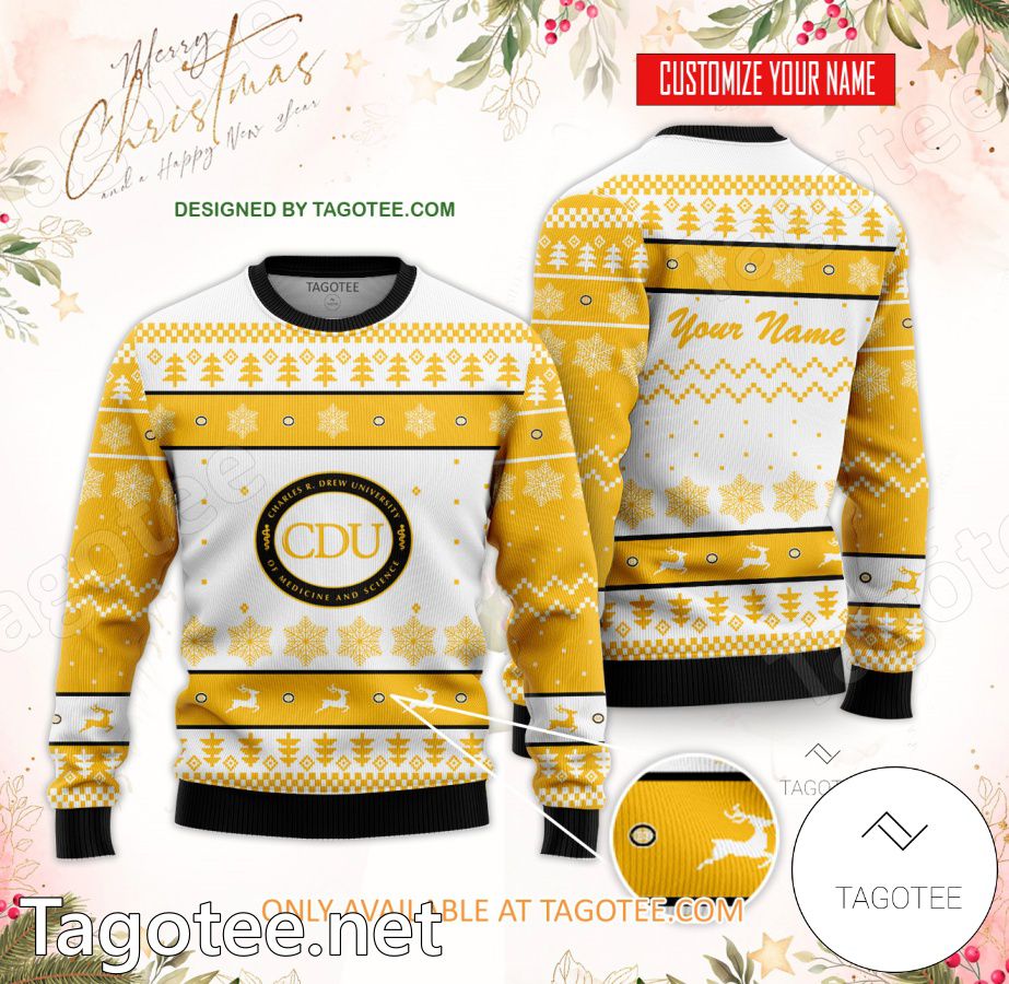 Charles Drew University of Medicine & Science Custom Ugly Christmas Sweater - MiuShop