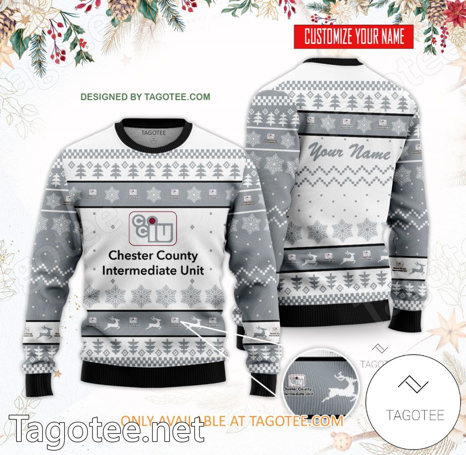 Chester County Intermediate Unit Custom Ugly Christmas Sweater - BiShop