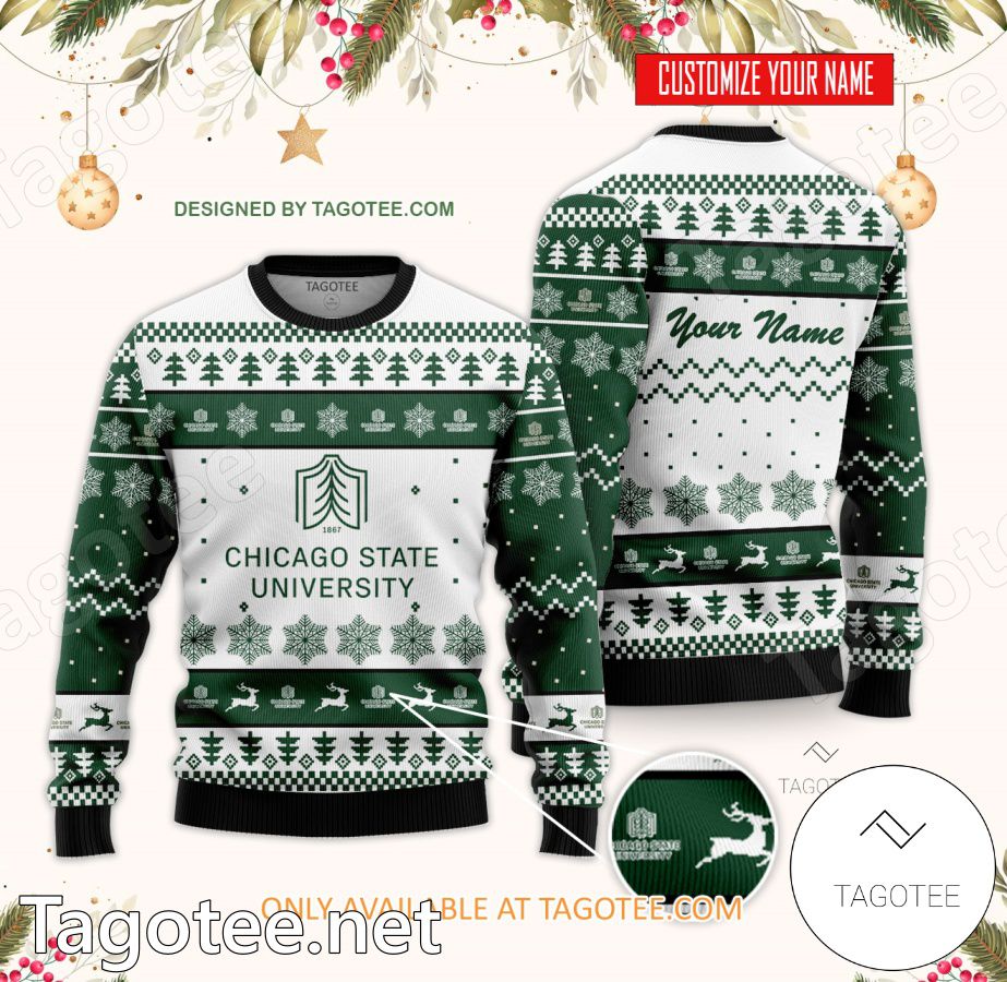 Chicago State University Custom Ugly Christmas Sweater - BiShop