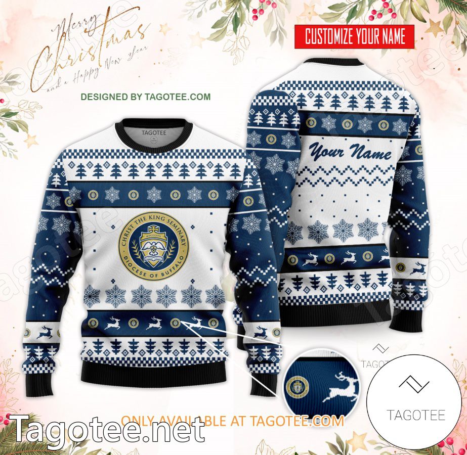 Christ the King Seminary Custom Ugly Christmas Sweater - BiShop
