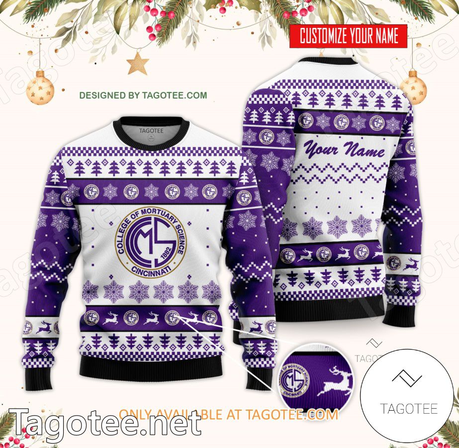Cincinnati College of Mortuary Science Custom Ugly Christmas Sweater - BiShop