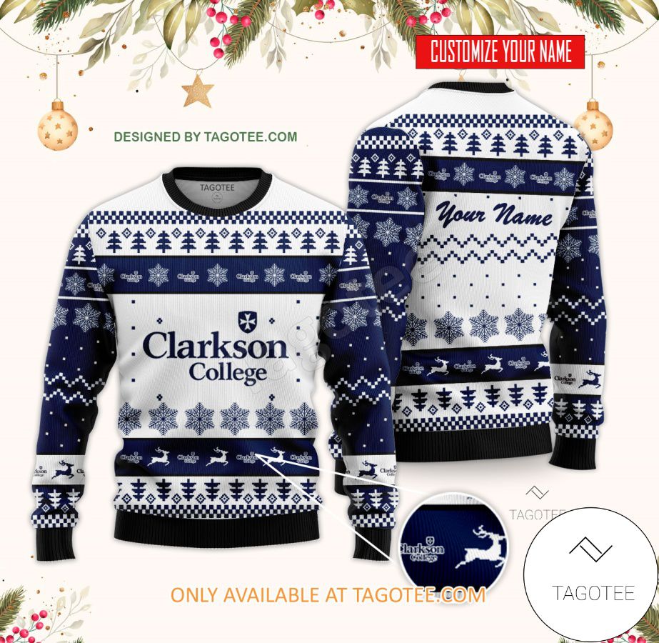 Clarkson College Custom Ugly Christmas Sweater - BiShop