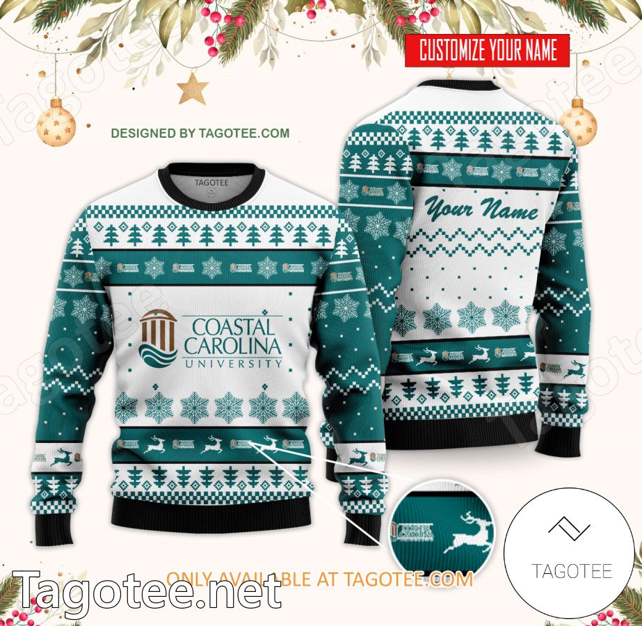 Coastal Carolina University Custom Ugly Christmas Sweater - BiShop