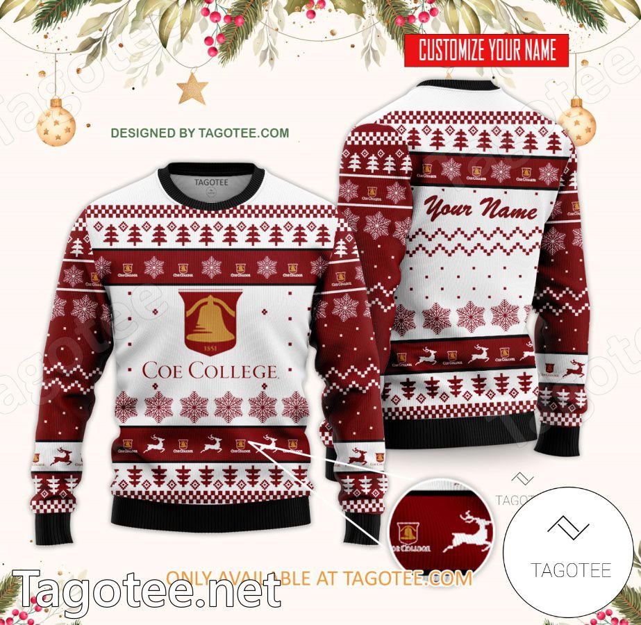 Coe College Custom Ugly Christmas Sweater - BiShop