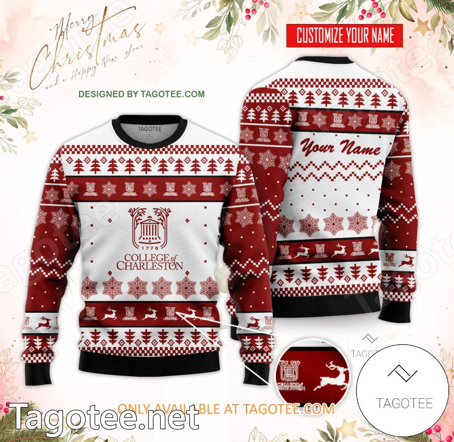 College of Charleston Custom Ugly Christmas Sweater - BiShop