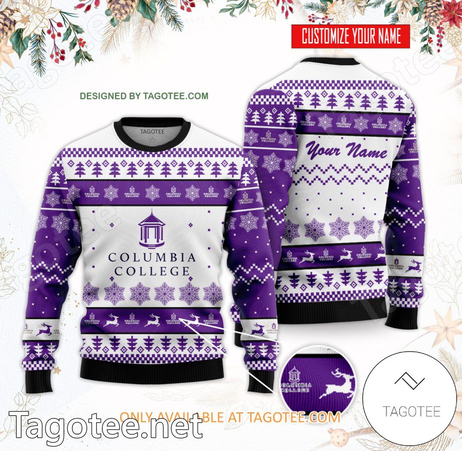 Columbia College Custom Ugly Christmas Sweater - BiShop