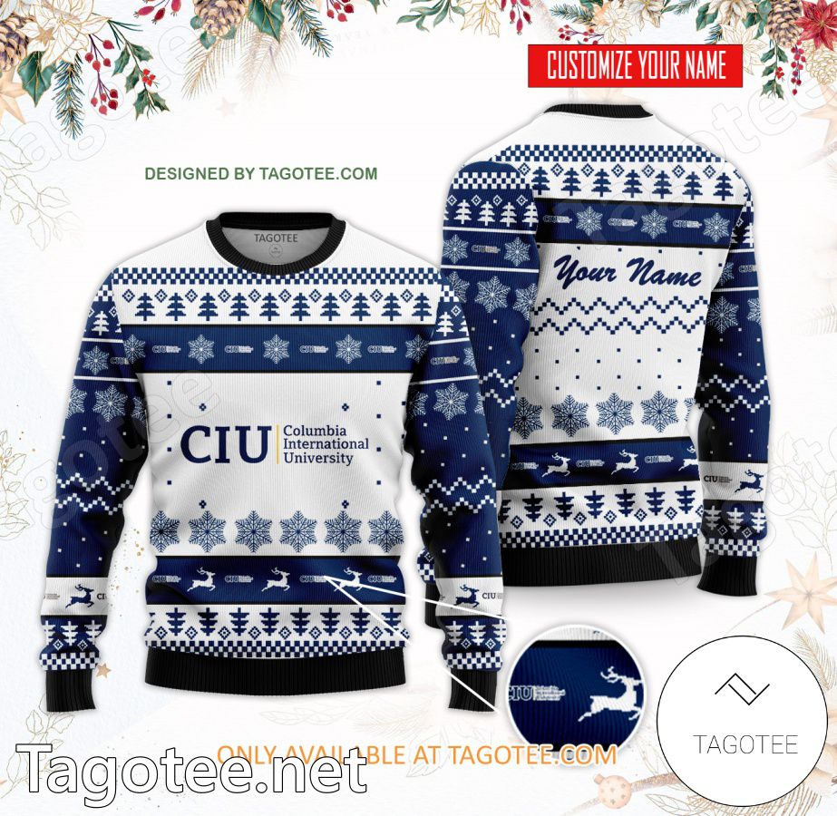 Columbia International University Custom Ugly Christmas Sweater - BiShop