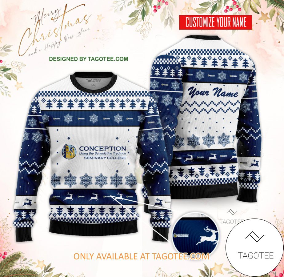 Conception Seminary College Custom Ugly Christmas Sweater - MiuShop