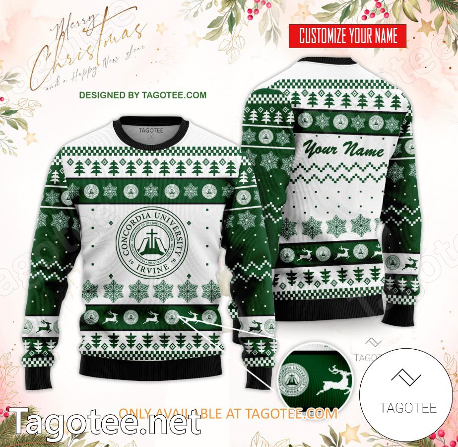 Concordia University-Irvine Custom Ugly Christmas Sweater - EmonShop