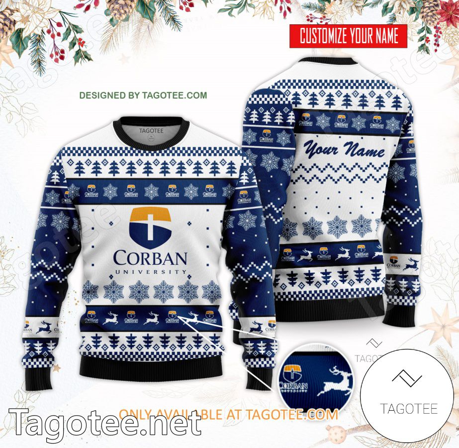 Corban University Personalized Ugly Christmas Sweater - BiShop
