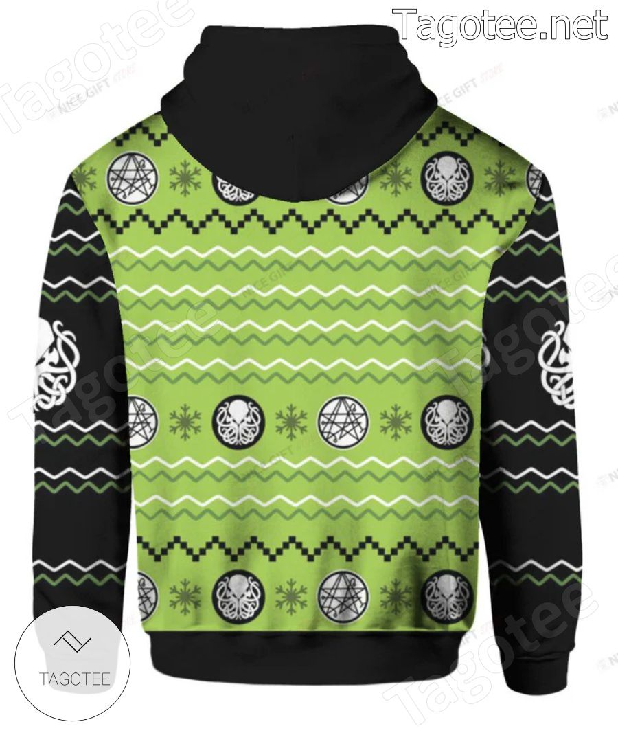 Cthulhu Ugly Christmas Hoodie b