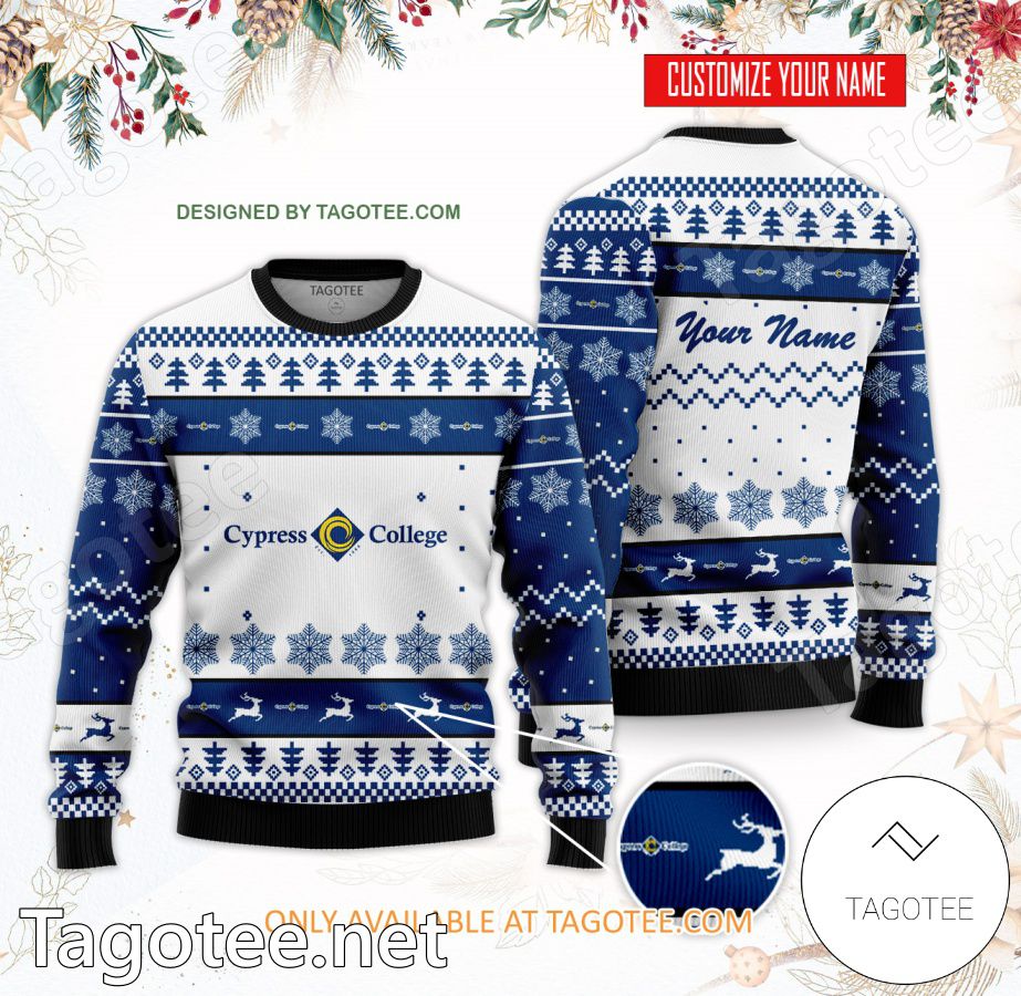 Cypress College Custom Ugly Christmas Sweater - BiShop