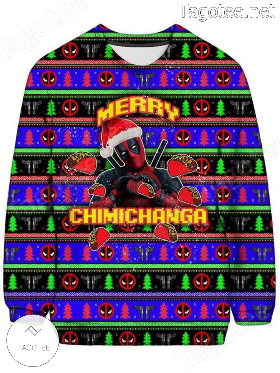 Deadpool Merry Chimichanga Ugly Christmas Sweater
