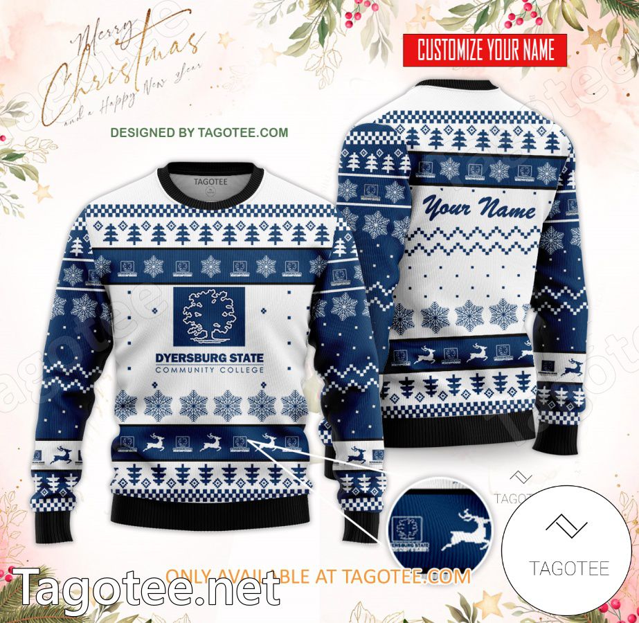 Dyersburg State Community College Custom Ugly Christmas Sweater - BiShop