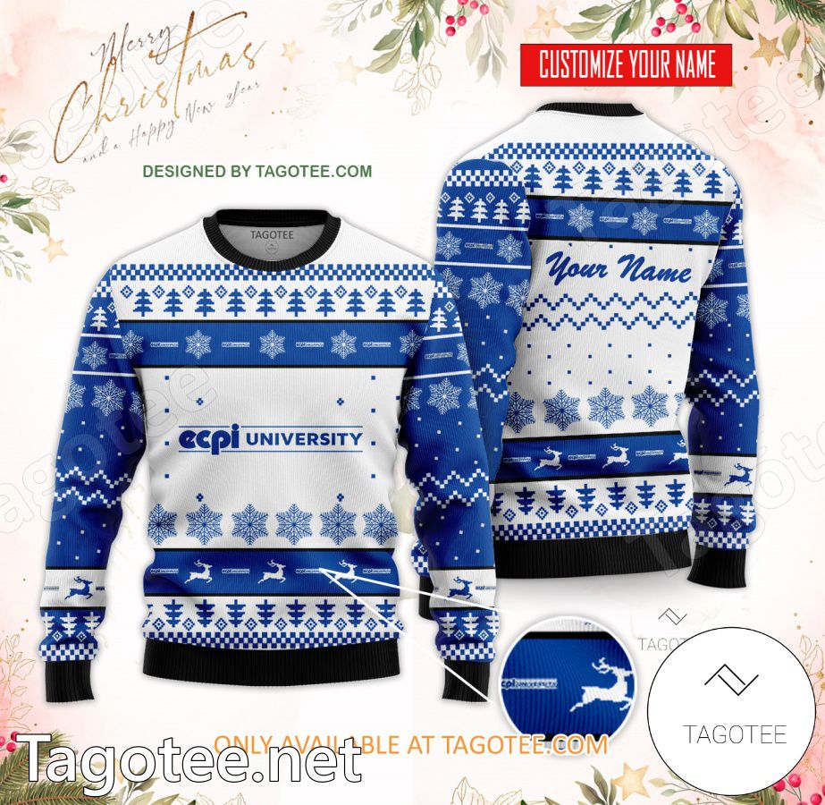ECPI University-Charlotte Custom Ugly Christmas Sweater - BiShop