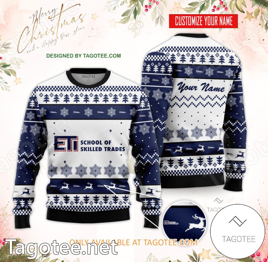 ETI School of Skilled Trades Custom Ugly Christmas Sweater - MiuShop