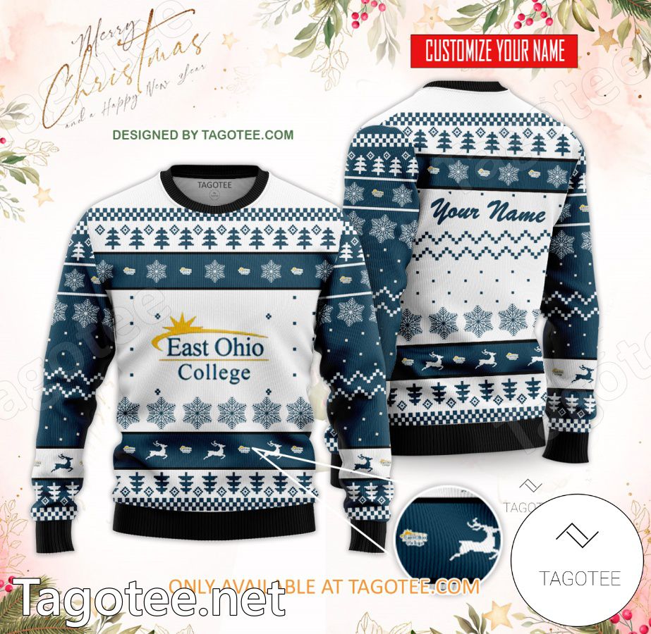 East Ohio College Custom Ugly Christmas Sweater - BiShop
