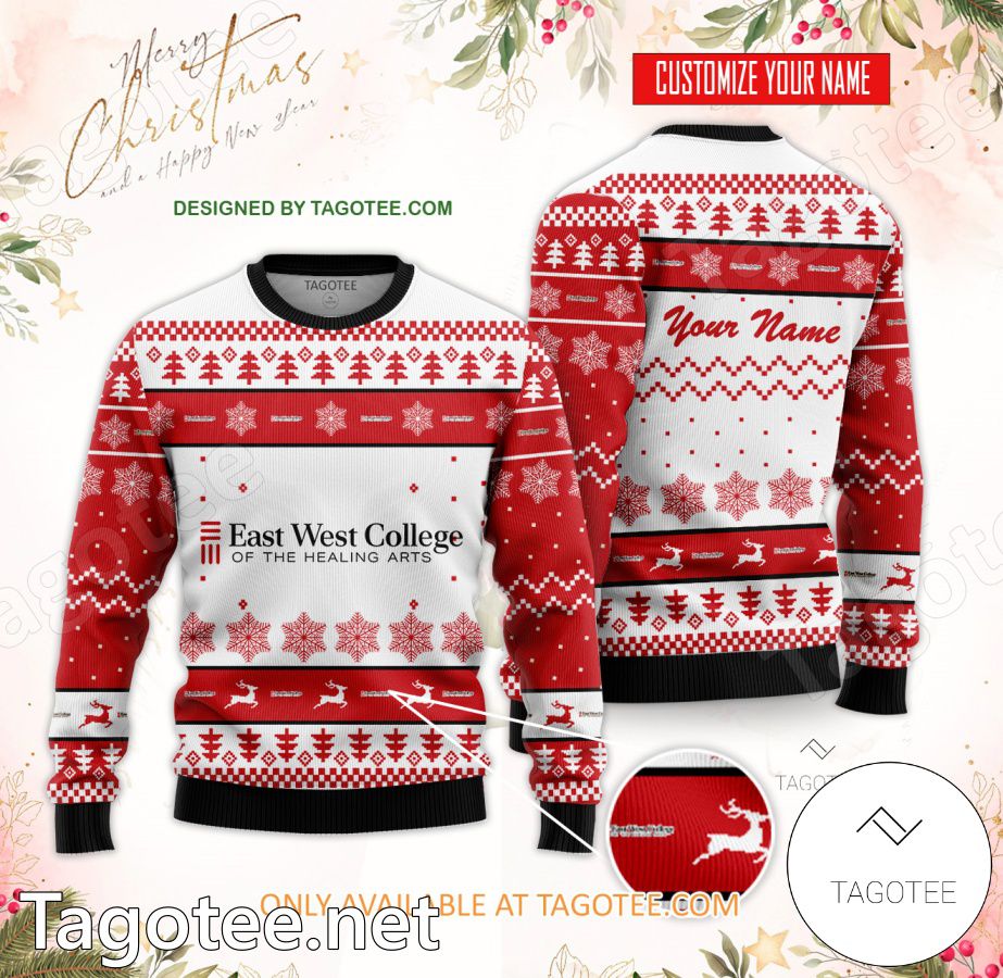 East West College of the Healing Arts Custom Ugly Christmas Sweater - MiuShop