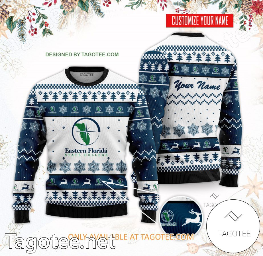 Eastern Florida State College Custom Ugly Christmas Sweater - BiShop