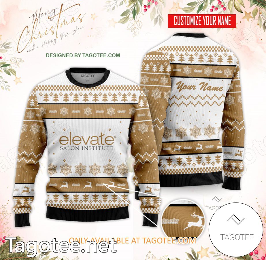 Elevate Salon Institute Custom Ugly Christmas Sweater - BiShop