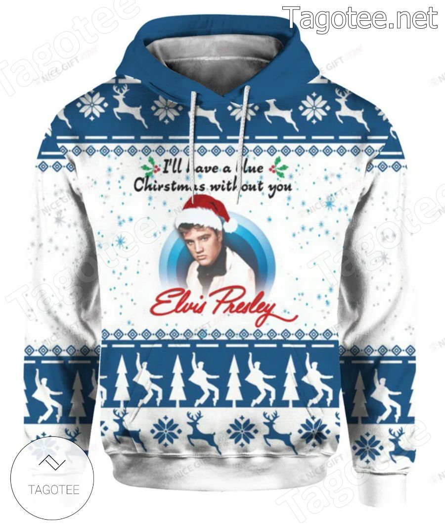 Elvis Presley I'll Have A Blue Christmas Without You Hoodie a