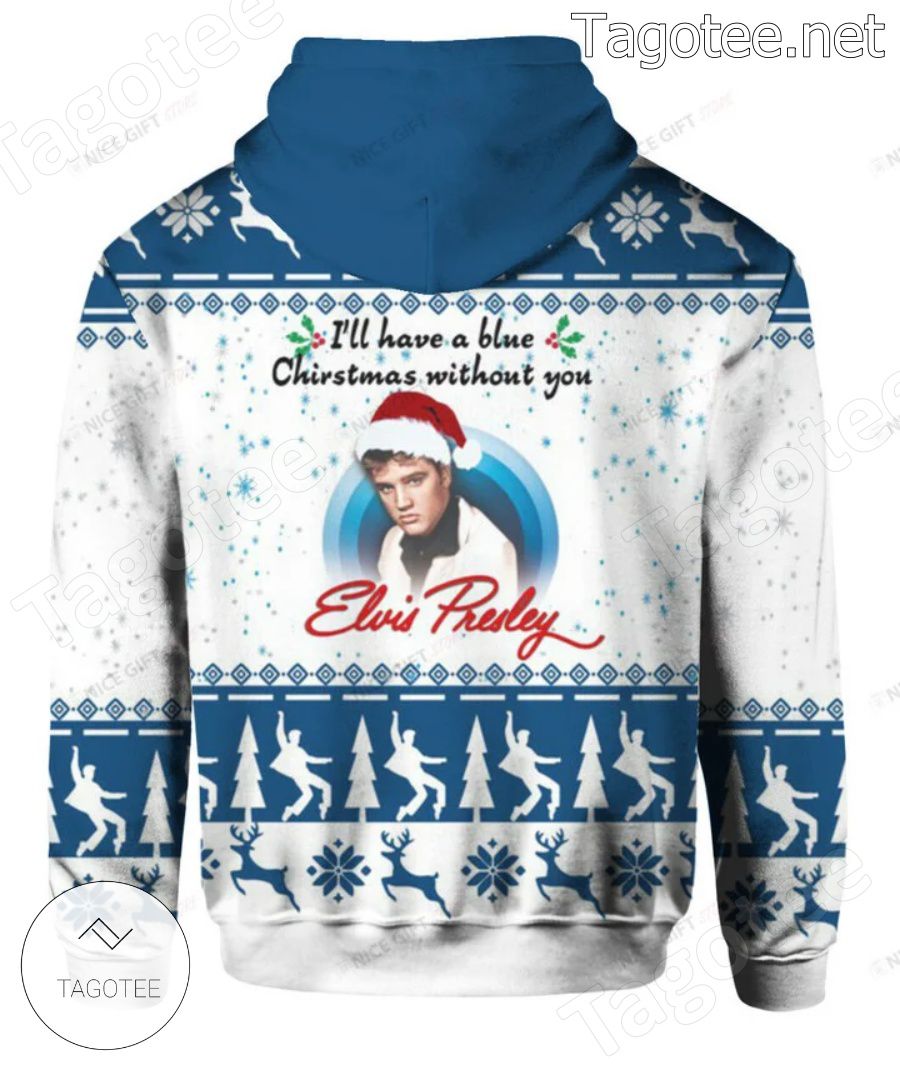 Elvis Presley I'll Have A Blue Christmas Without You Hoodie b
