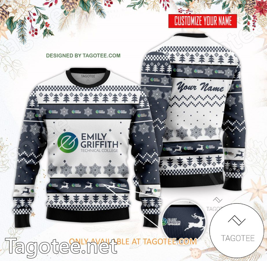 Emily Griffith Technical College Custom Ugly Christmas Sweater - BiShop