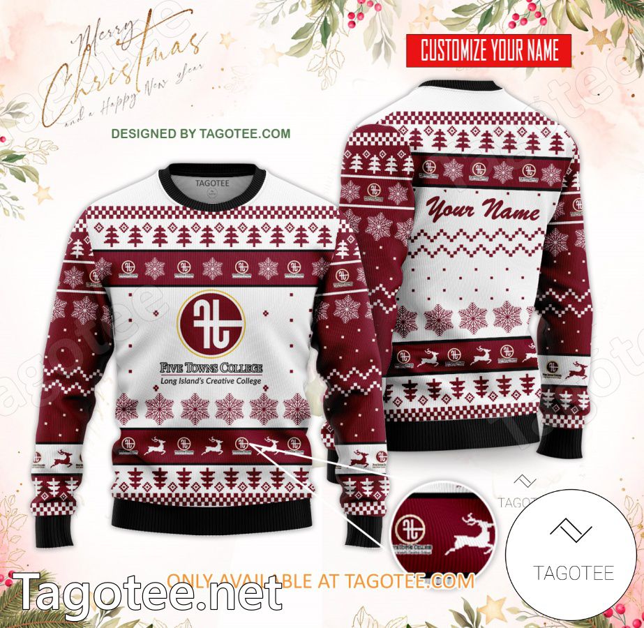 Five Towns College Custom Ugly Christmas Sweater - BiShop