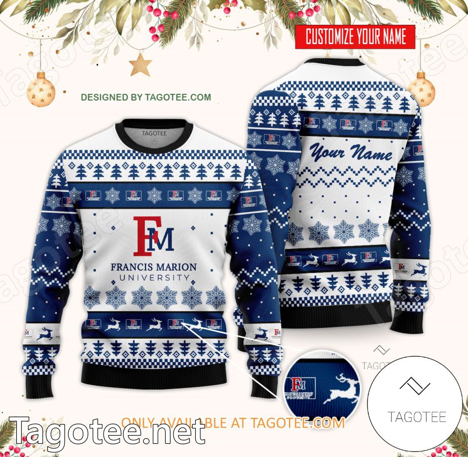 Francis Marion University Custom Ugly Christmas Sweater - BiShop