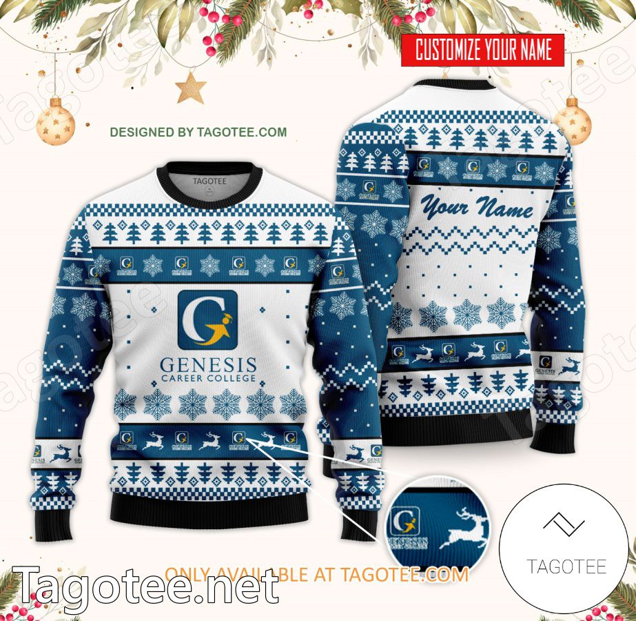 Genesis Career College-Cookeville Custom Ugly Christmas Sweater - BiShop