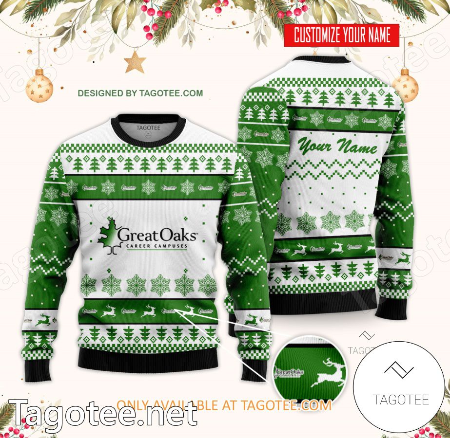 Great Oaks Career Campuses Custom Ugly Christmas Sweater - BiShop