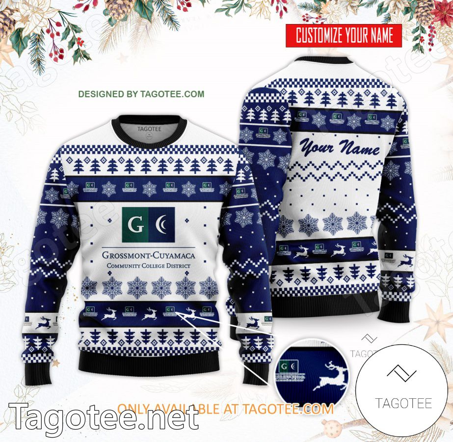 Grossmont Cuyamaca Community College Custom Ugly Christmas Sweater - BiShop