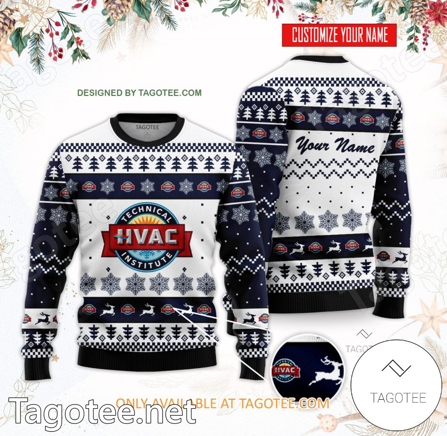 HVAC Technical Institute Custom Ugly Christmas Sweater - BiShop