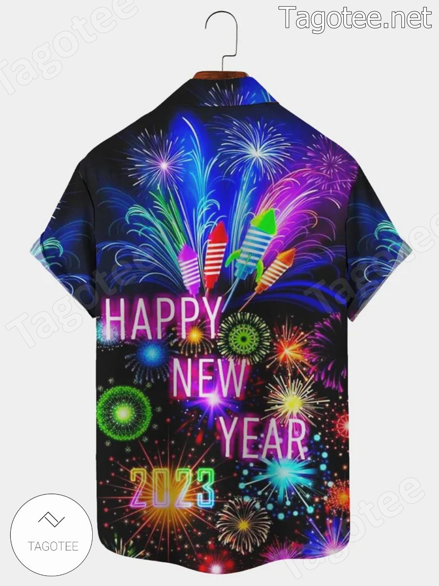 Happy New Year 2023 Firework Hawaiian Shirt a