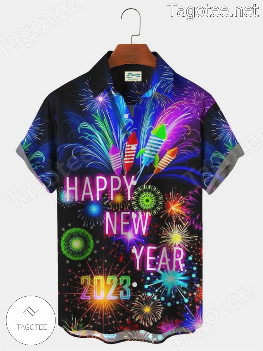 Happy New Year 2023 Firework Hawaiian Shirt