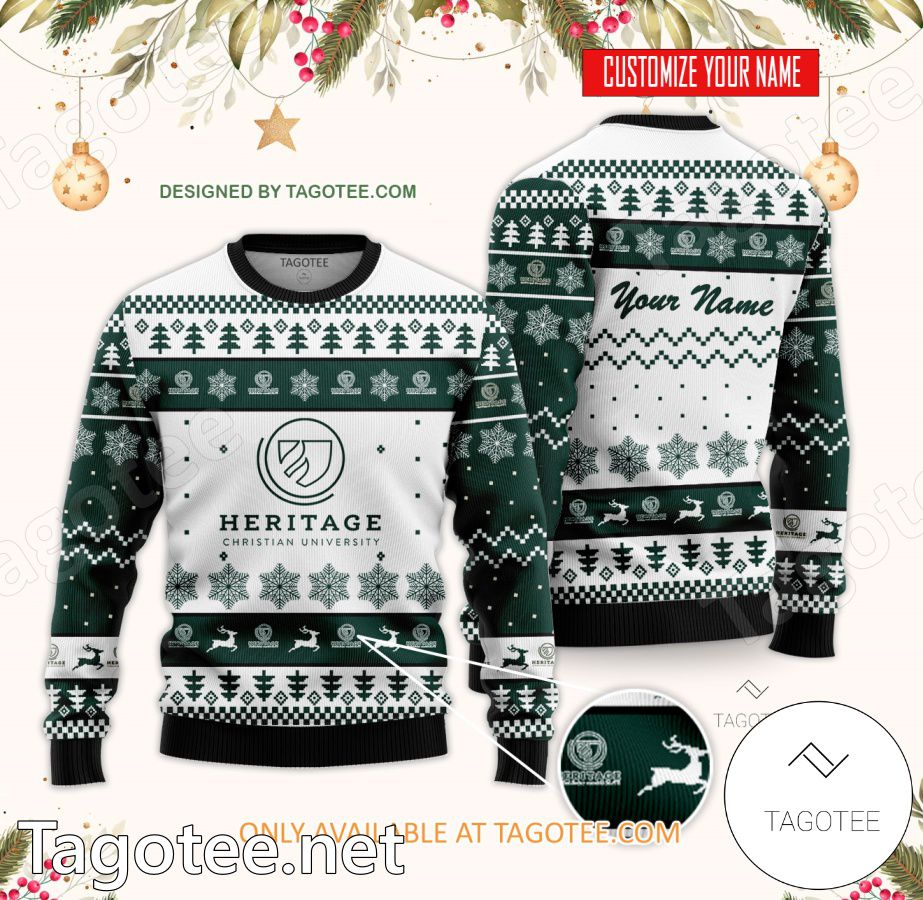Heritage Christian University Custom Ugly Christmas Sweater - BiShop