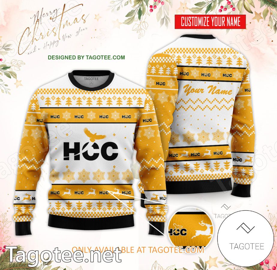 Houston Community College Custom Ugly Christmas Sweater - EmonShop