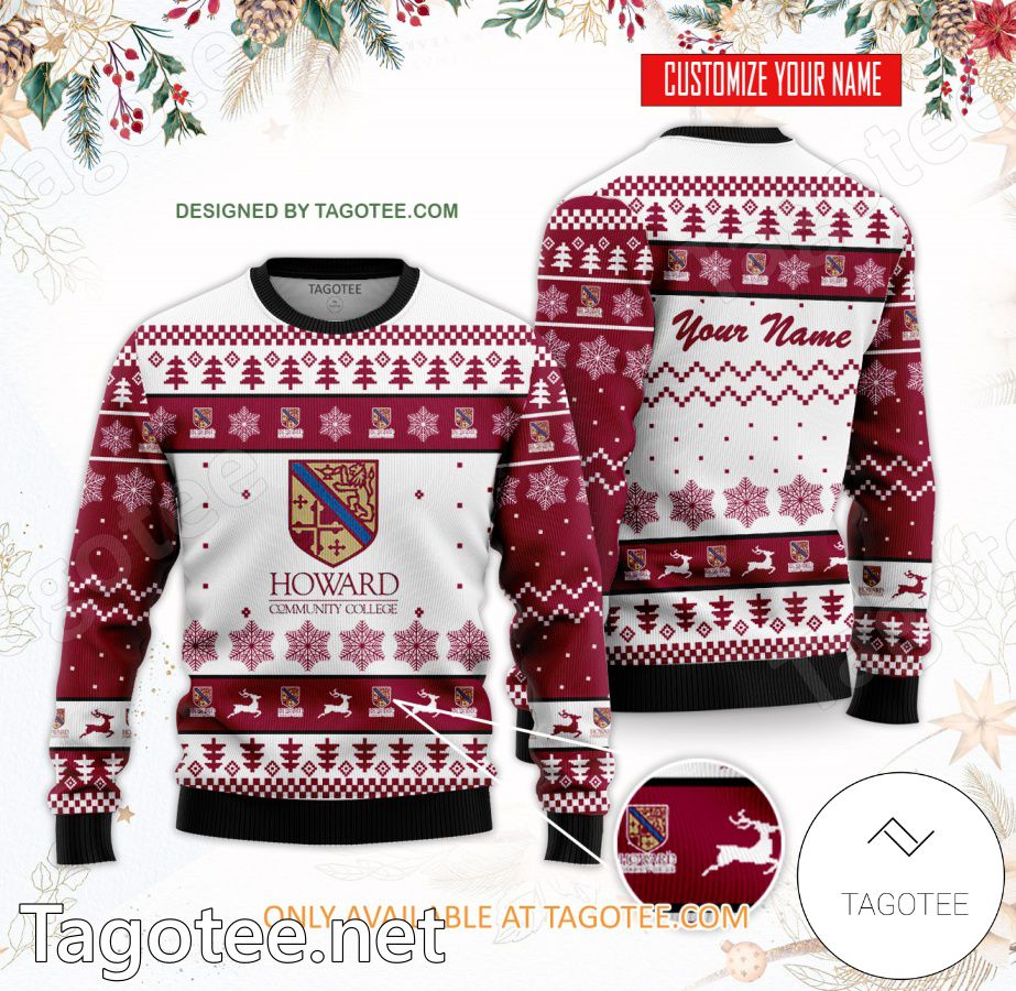 Howard Community College Custom Ugly Christmas Sweater - BiShop