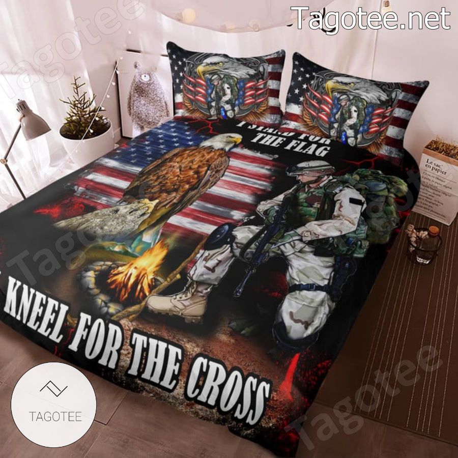 I Stand For The Flag I Kneel For The Cross Bedding Set c