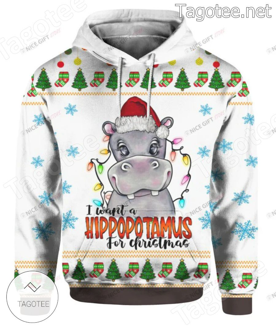 I Want A Hippopotamus For Christmas Hoodie a