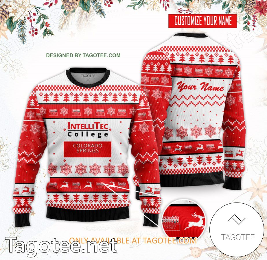 Intellitec College-Colorado Springs Custom Ugly Christmas Sweater - BiShop