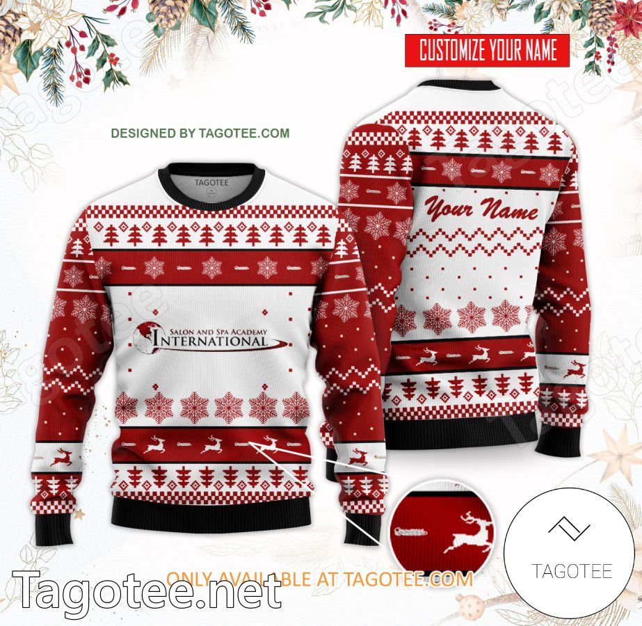 International Salon and Spa Academy Custom Ugly Christmas Sweater - BiShop