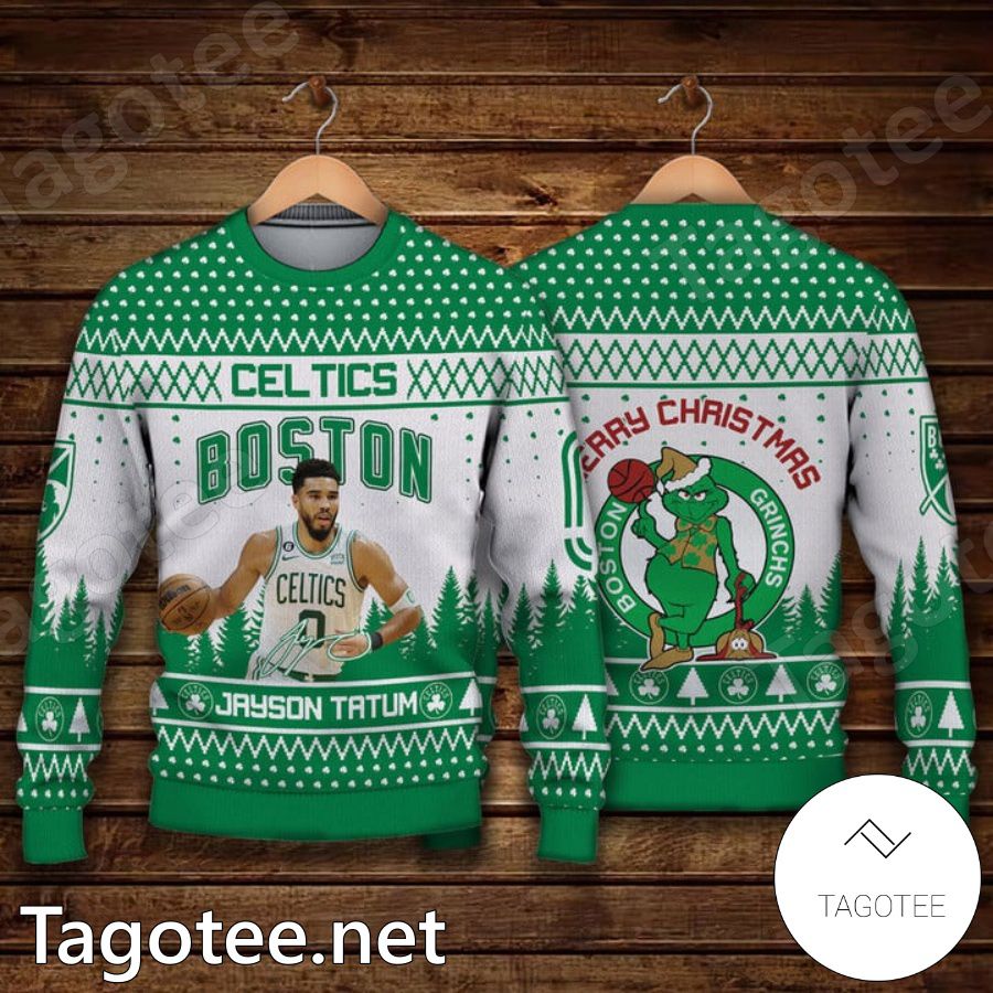 Boston Celtics Vintage NBA Ugly Christmas Sweater Sport Grey / S