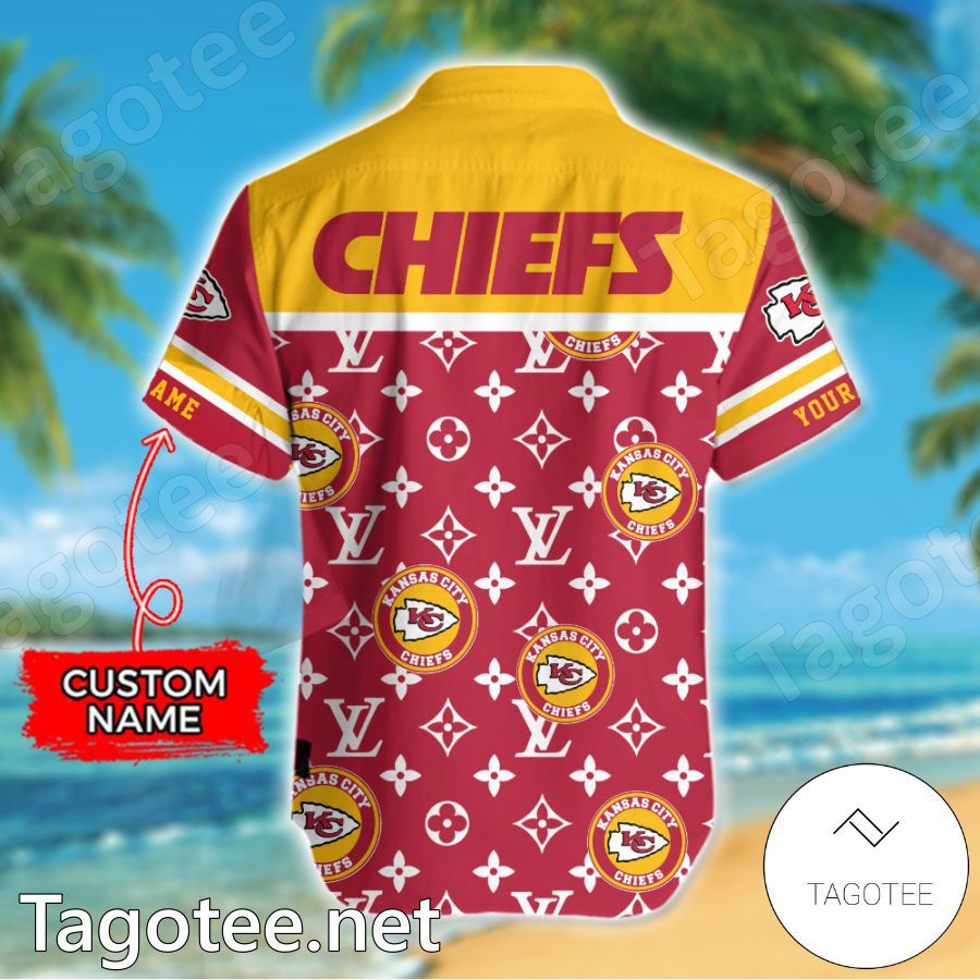 Chiefs Hawaiian Shirt Palm Leaf Colorful Flower NFL Football