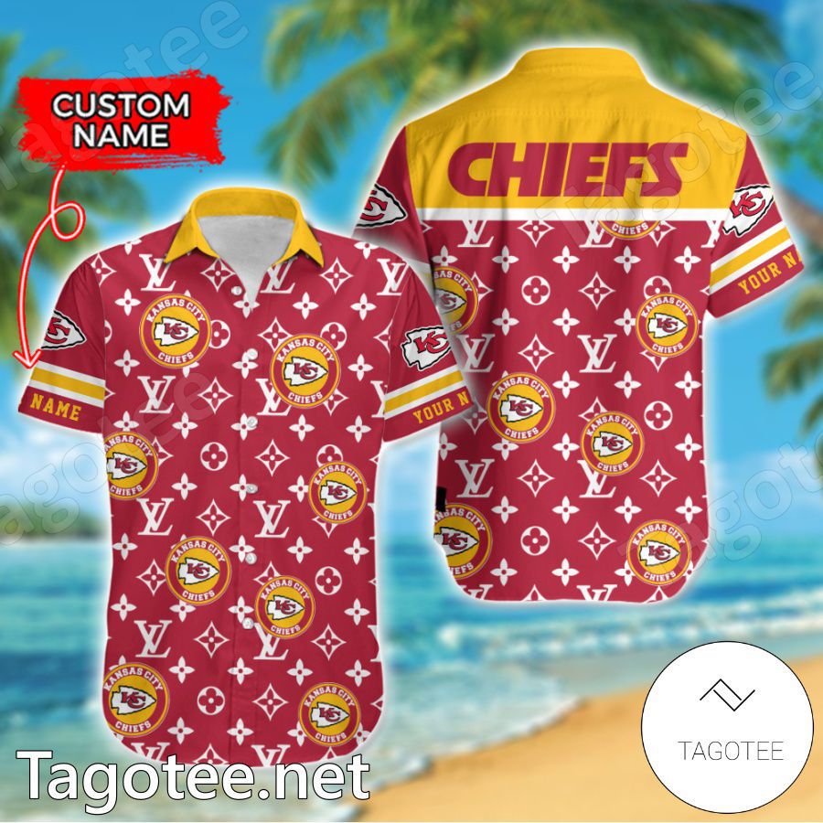 Kansas City Chiefs Louis Vuitton LV NFL Custom Hawaiian Shirt - Tagotee