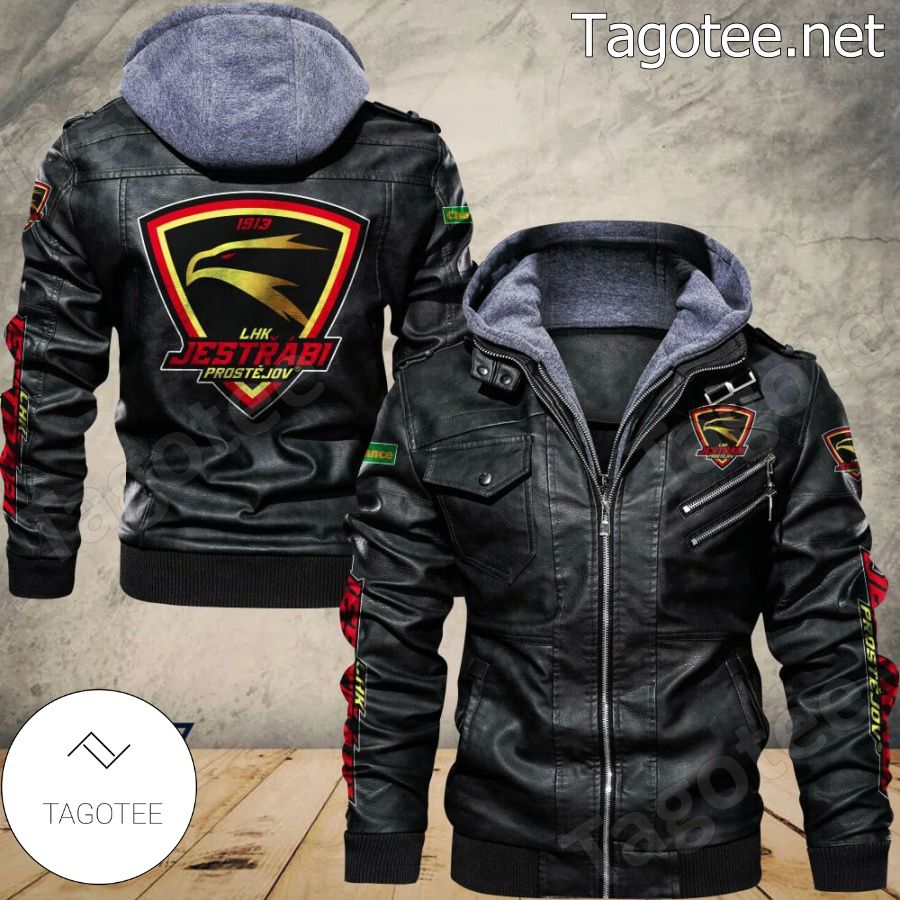 LHK Jestřábi Prostějov Logo Leather Jacket Tagotee